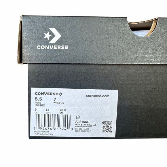 ❤️Converse Run Star Hike Ox Platform Sz 7 Women Shoes Beige Red Sneaker A08196C - Picture 9 of 12